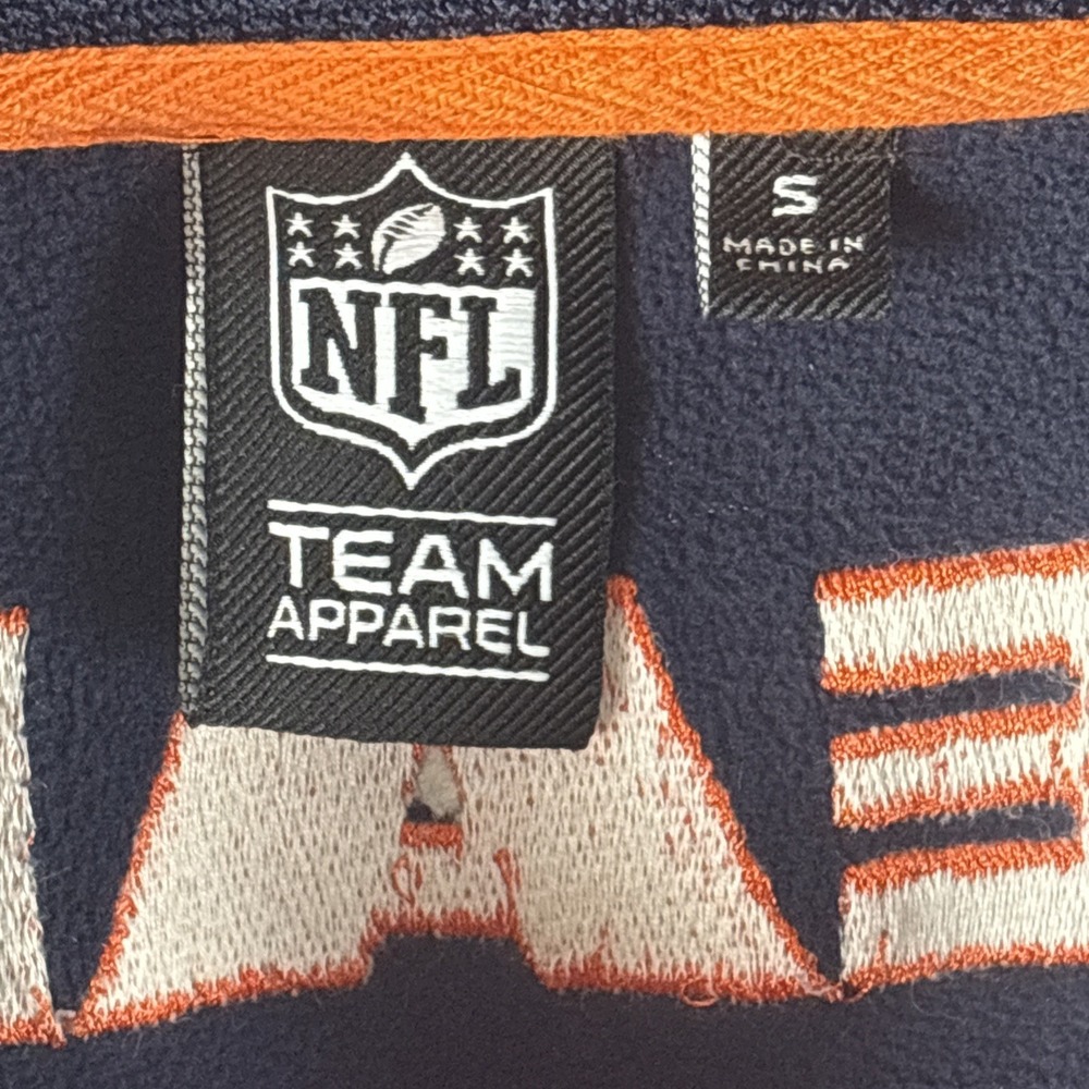 Chicago Bears NFL Team Apparel 1/4 Zip Waffle Knit Jacket Navy Small - Picture 3 of 6